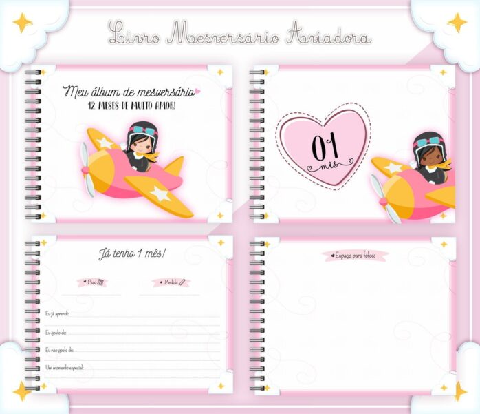 Livro Mesversário Aviadora