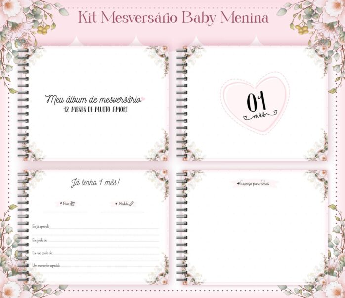 Livro Mesversário Baby Menina