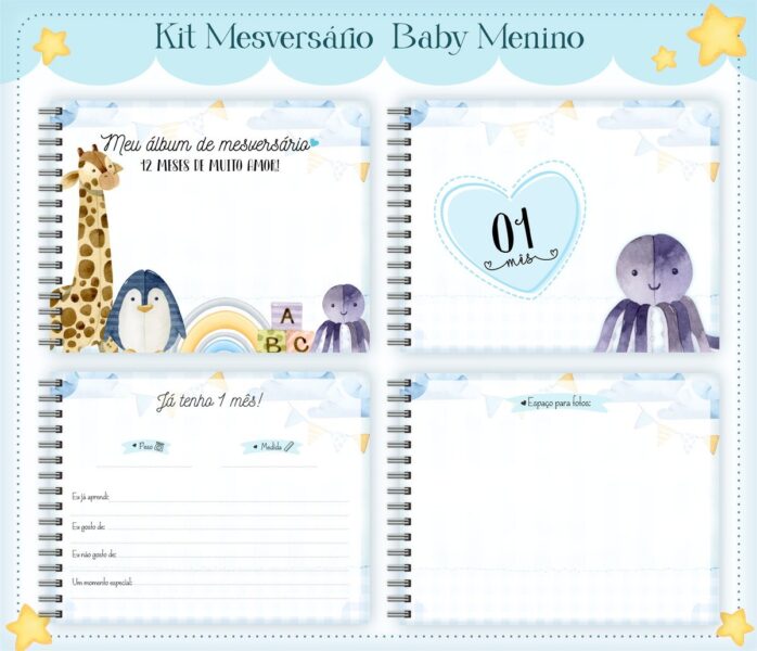 Livro Mesversário Baby Menino