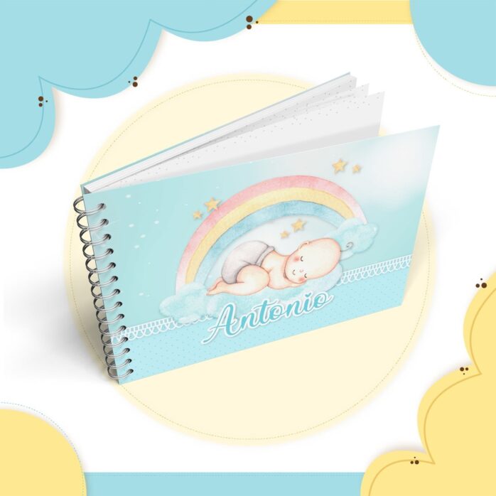 Livro Mêsversário Bebê Arco Irís Menino