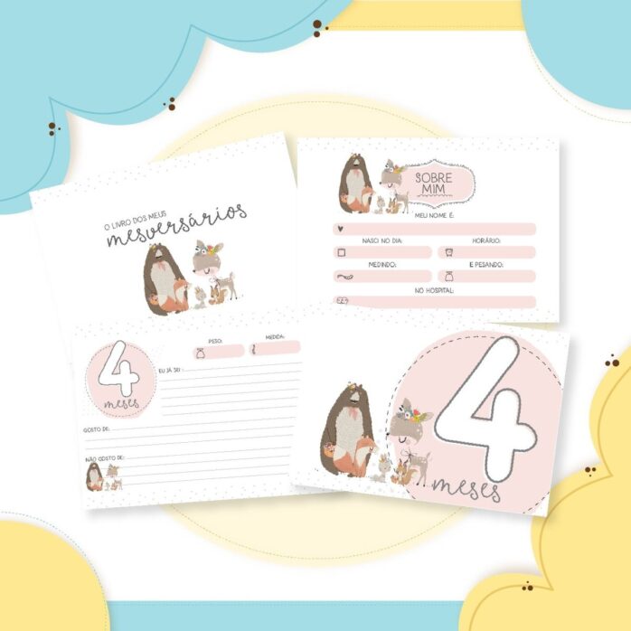 Livro Mêsversário Bosque Menina