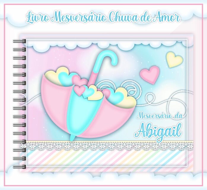 Livro Mesversário Chuva de Amor Menina