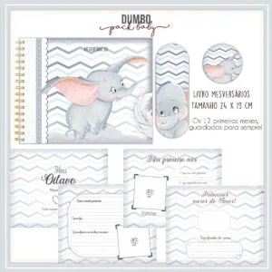 Livro Mesversário Dumbo 7 Livro Mesversário Dumbo