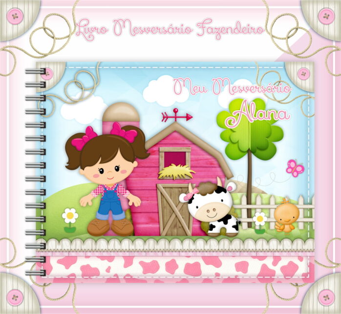 Livro Mesversário Fazendinha Menina