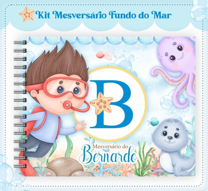 Livro Mesversário Fundo do Mar Menino