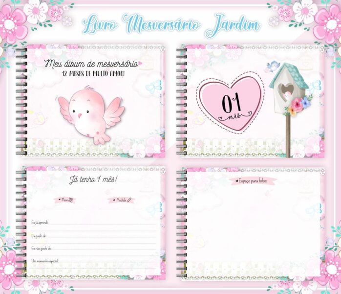 Livro Mesversário Jardim