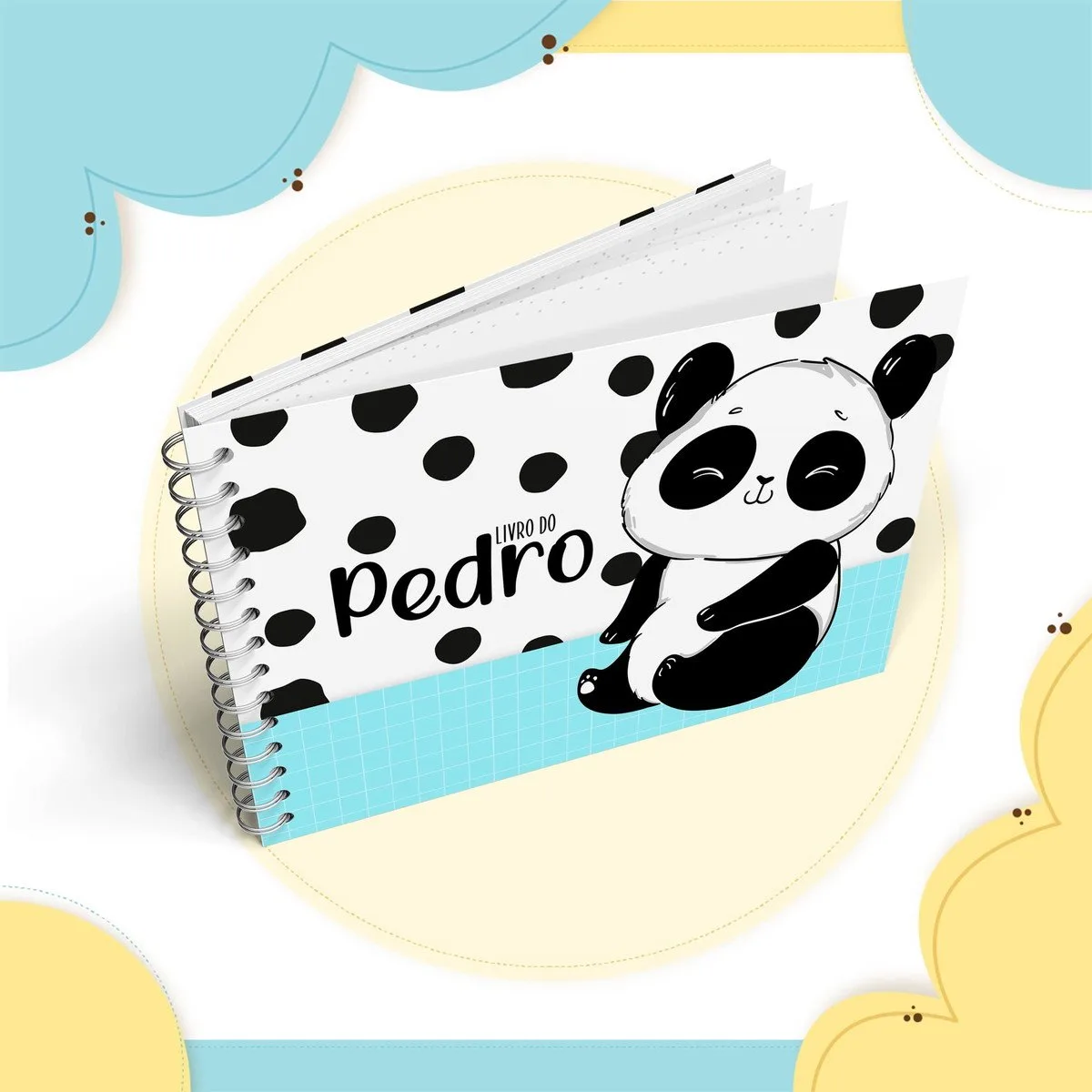 Livro Mêsversário Panda Menino 1 Livro Mêsversário Panda Menino