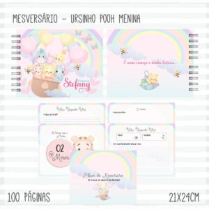 Livro Mêsversário Pooh Menina