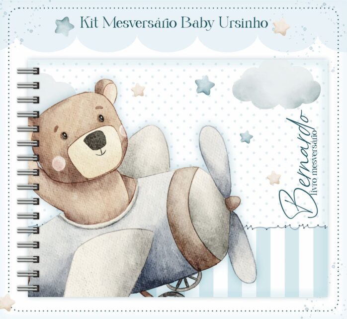 Livro Mesversário Ursinho Menino