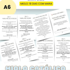 Livro de Orações 18 Dias com Maria para Encadernação 14 livro oracoes 18 dias com maria encadernacao
