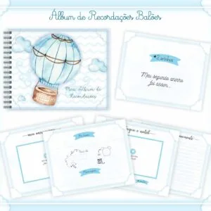 Livro Recordações Bebê Balões Menino