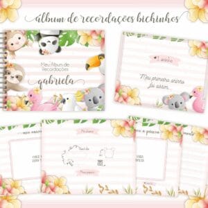 Livro Recordações Bebê Bichinhos