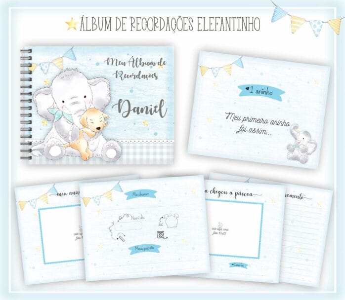 Livro Recordações Bebê Elefantinho