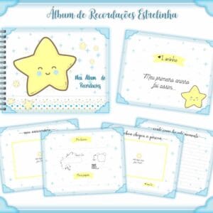 Livro Recordações Bebê Estrela Menino