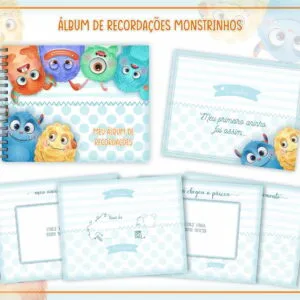 Livro Recordações Bebê Monstrinhos