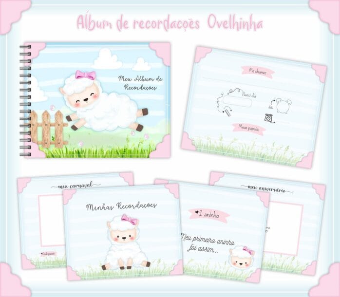 Livro Recordações Bebê Ovelhinha Menina
