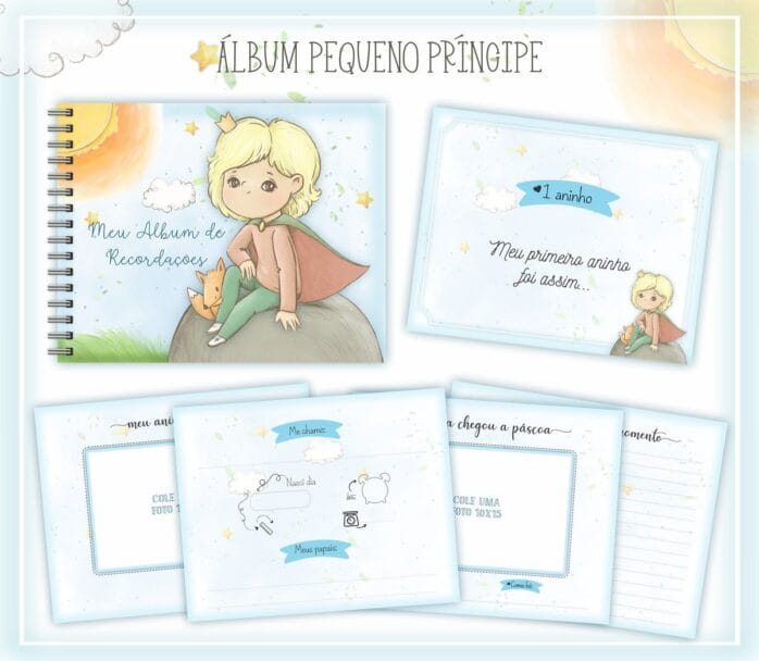 Livro Recordações Bebê Pequeno Príncipe