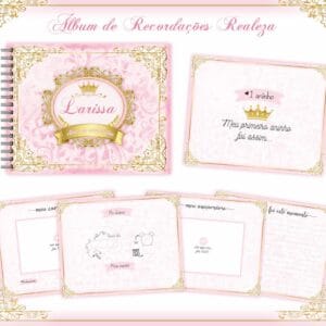 Livro Recordações Bebê Realeza Menina