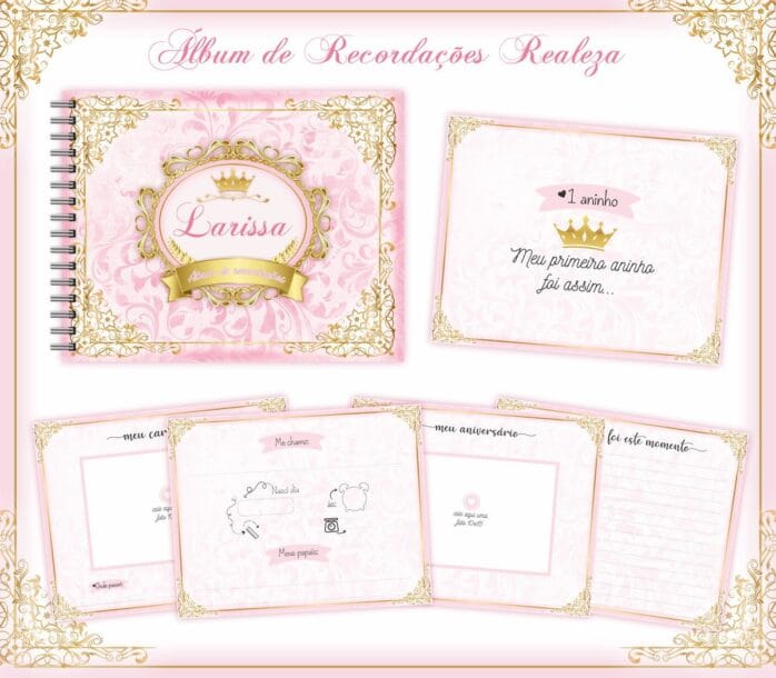 Livro Recordações Bebê Realeza Menina