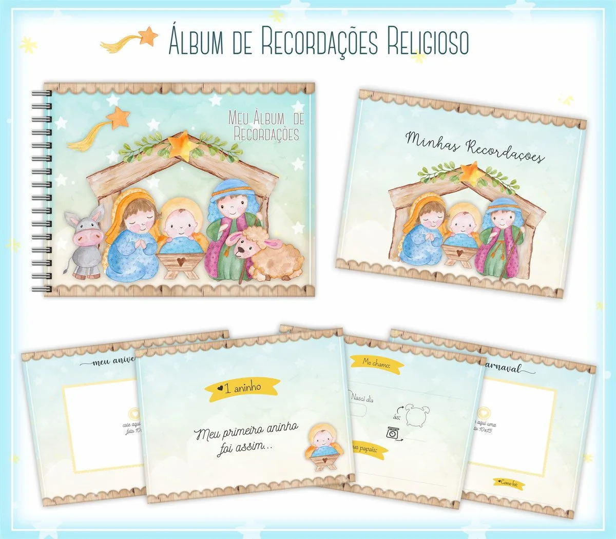 Livro Recordações Bebê Religioso