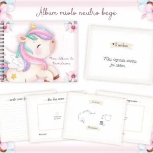Livro Recordações Bebê Unicórnio