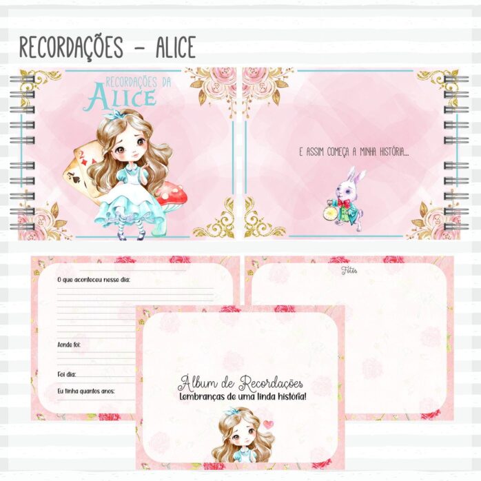 Livro Recordações do Bebê Alice