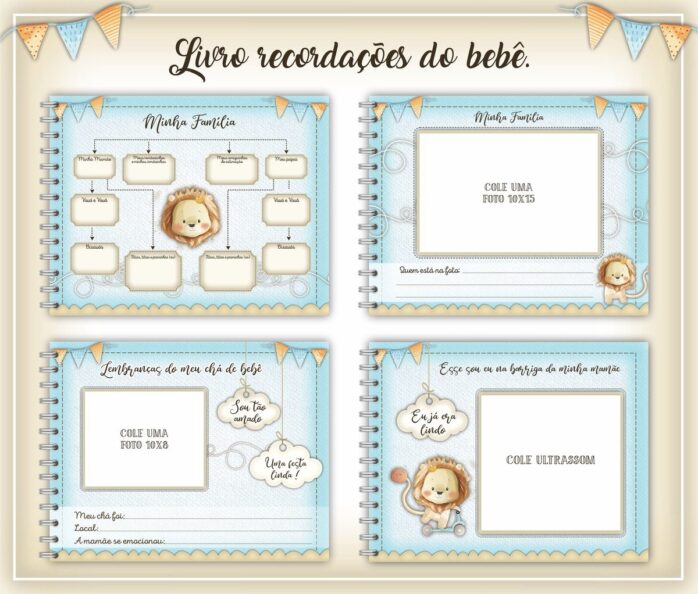 Livro Recordações do Bebê Leãozinho