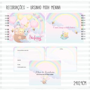 Livro Recordações do Bebê Pooh Menina