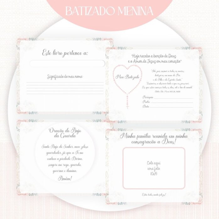 Livros Batizados Menina e Menino