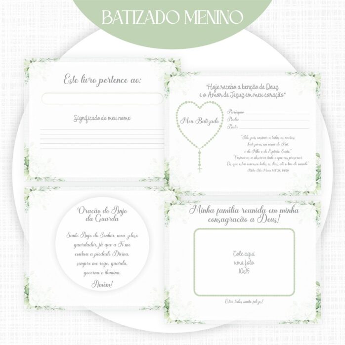 Livros Batizados Menina e Menino