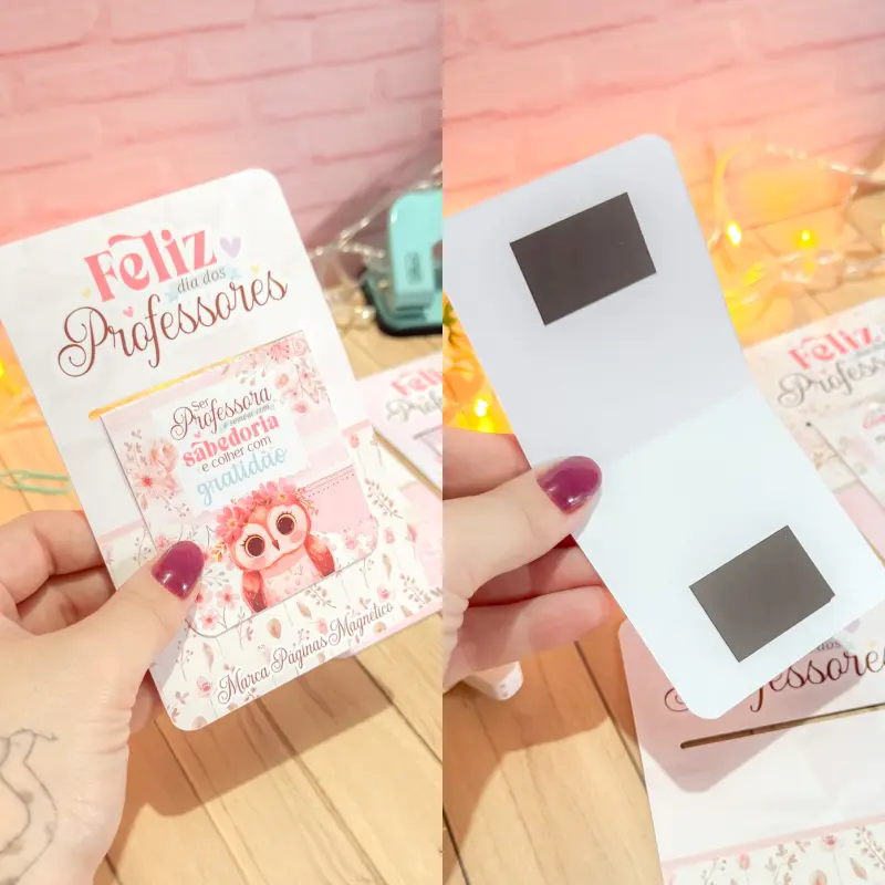 Marca Paginas Magnetico Mimo Corujinha para Pofessores 1 Marca Paginas Magnetico Mimo Corujinha para Pofessores