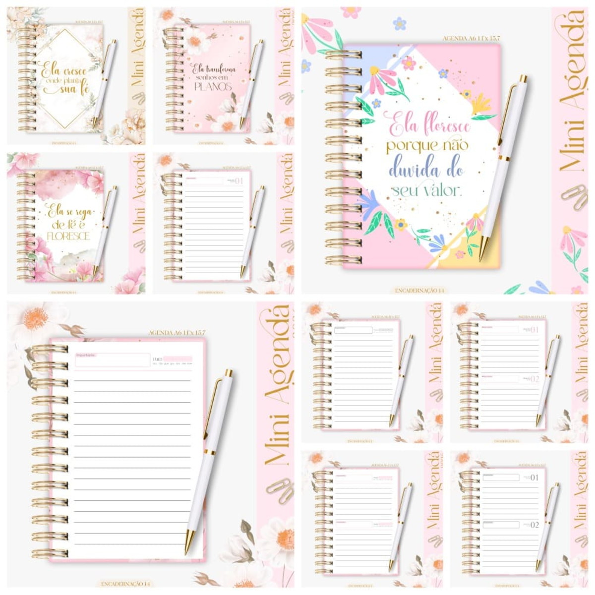 Mini Agenda A6 2026 Digital Kit Completo para Imprimir 1 Mini Agenda A6 2026 Digital Kit Completo para Imprimir