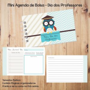 Mini Agenda de Bolsa Dia dos Professores - Arq. Digital