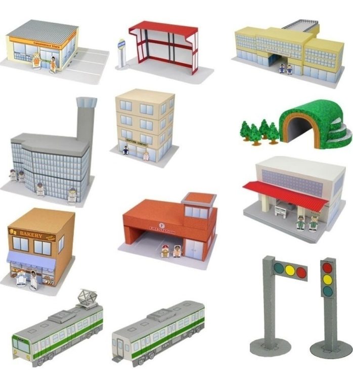 Mini Cidade Para Imprimir Cortar E Montar Maquete