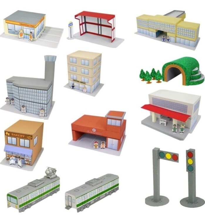 Mini Cidade Para Imprimir Cortar E Montar Maquete 6