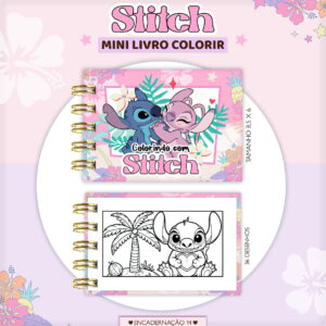 Kit Colorir Stitch Mini Digital para Projetos 16 mini colorir stitch arquivo digital