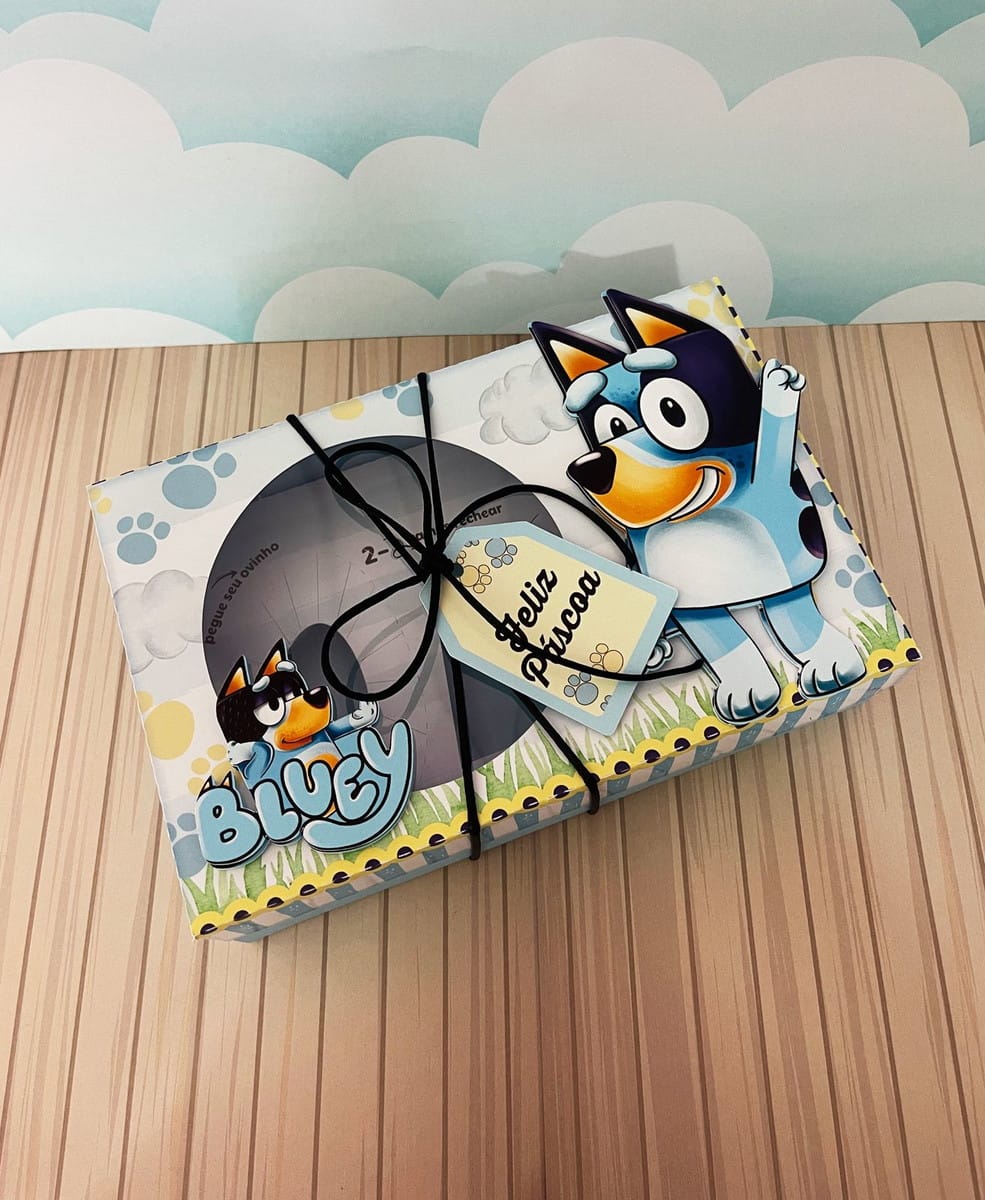 Arquivo Digital Caixa Mini Confeiteiro Bluey para Páscoa 3 Arquivo Digital Caixa Mini Confeiteiro Bluey para Páscoa - Imagem 3
