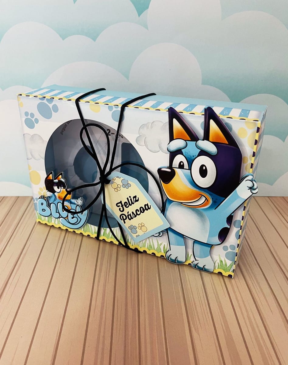 Arquivo Digital Caixa Mini Confeiteiro Bluey para Páscoa 4 Arquivo Digital Caixa Mini Confeiteiro Bluey para Páscoa - Imagem 4