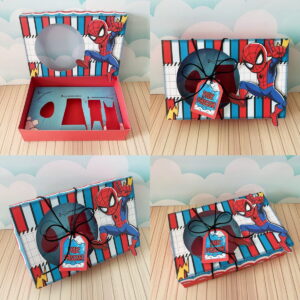 Caixa de Páscoa Homem Aranha Arquivo Digital para Montar 24 mini confeiteiro homem aranha arquivo digital
