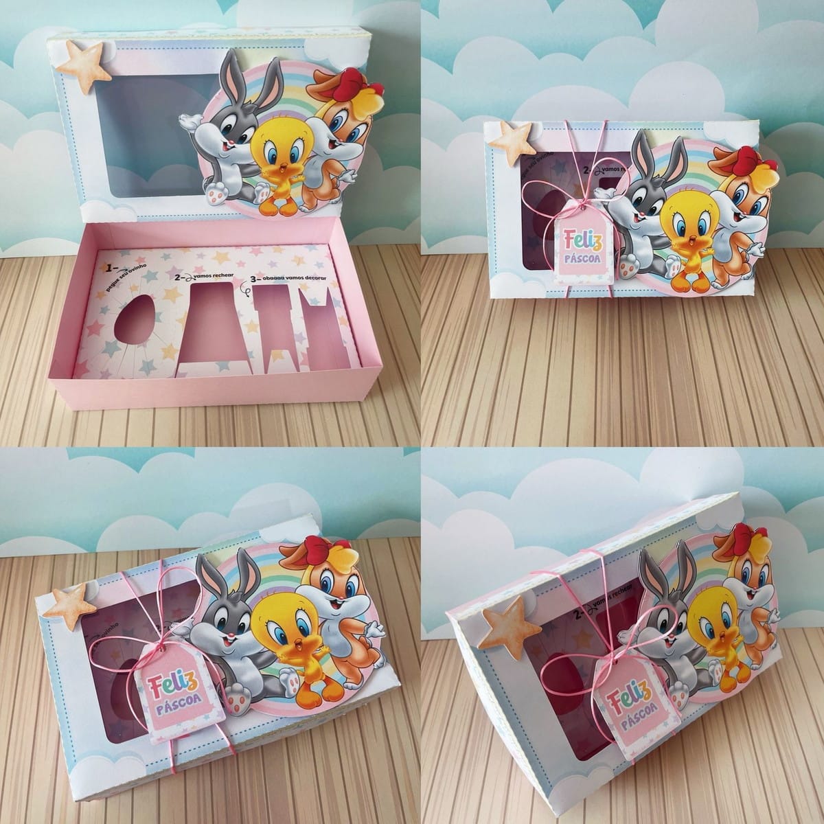 Caixa Mini Confeiteiro Looney Tunes Arquivo Digital 3 Caixa Mini Confeiteiro Looney Tunes Arquivo Digital - Imagem 3