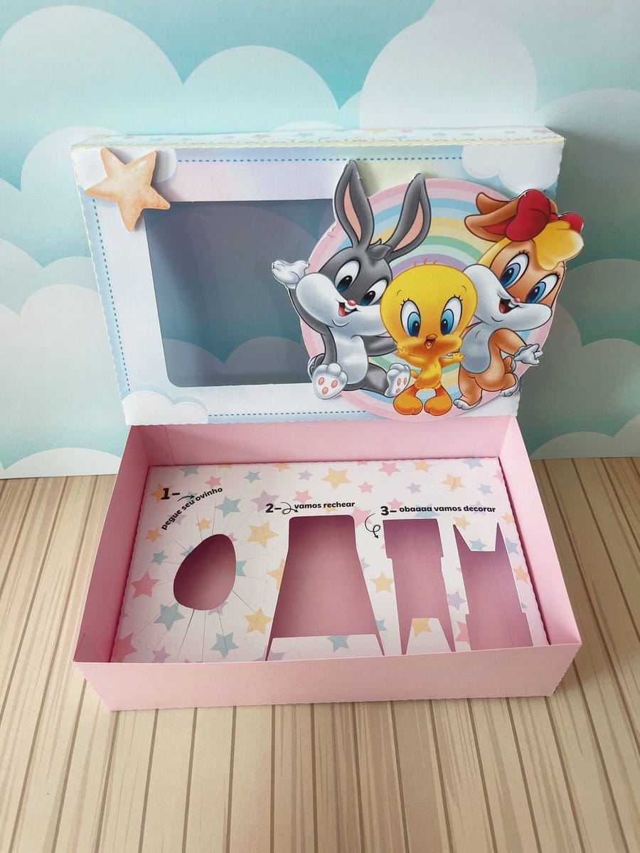Caixa Mini Confeiteiro Looney Tunes Arquivo Digital 1 Caixa Mini Confeiteiro Looney Tunes Arquivo Digital