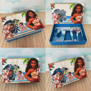 Kit Confeiteiro Moana Caixa Decorativa para Doces 20 mini confeiteiro moana arquivo digital
