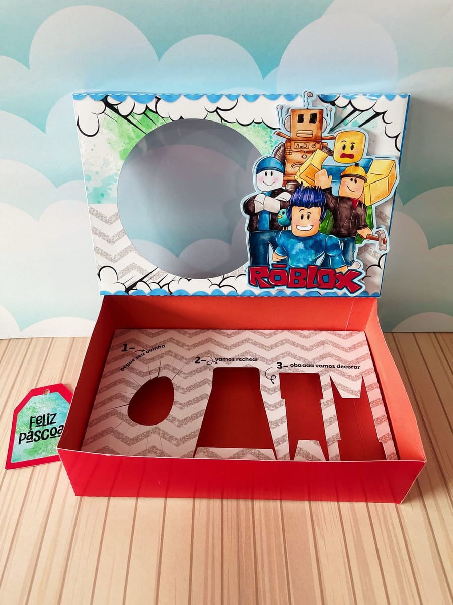 Caixa Mini Confeiteiro Roblox Menino Arquivo Digital 4 Caixa Mini Confeiteiro Roblox Menino Arquivo Digital - Imagem 4