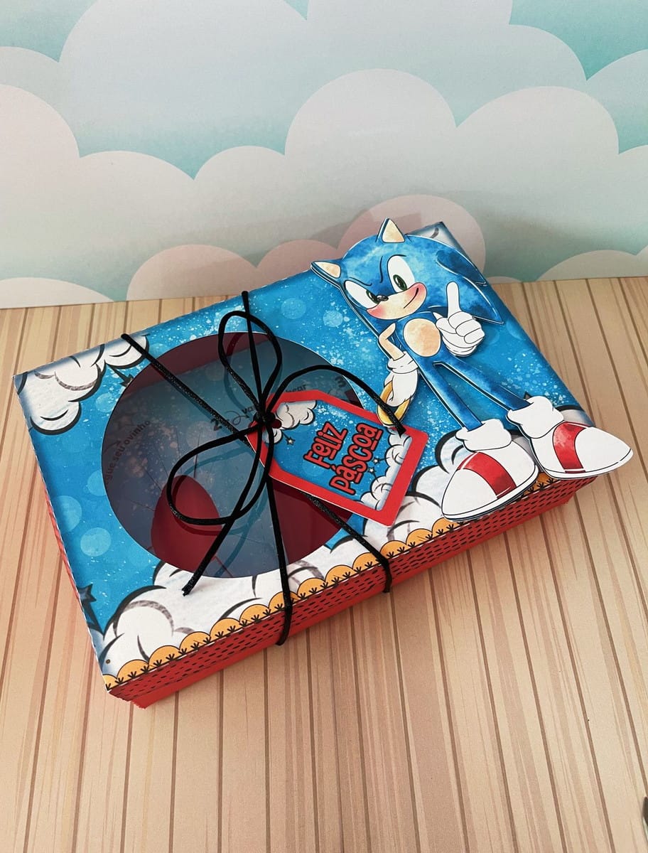 Arquivo Digital Caixa Sonic para Páscoa e Doces 5 Arquivo Digital Caixa Sonic para Páscoa e Doces - Imagem 5