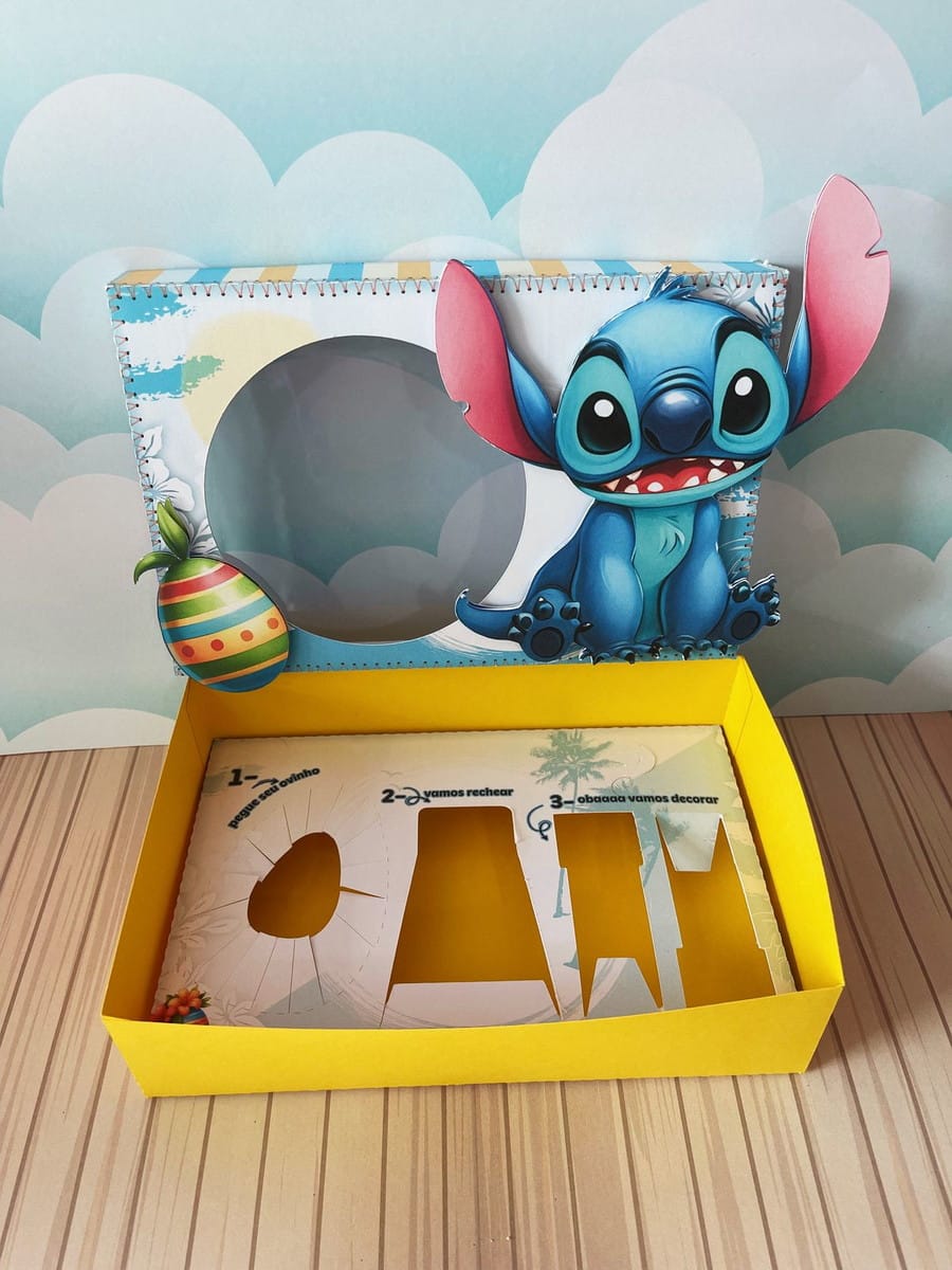 Kit Caixa Mini Confeiteiro Stitch PDF e Studio 2 Kit Caixa Mini Confeiteiro Stitch PDF e Studio - Imagem 2