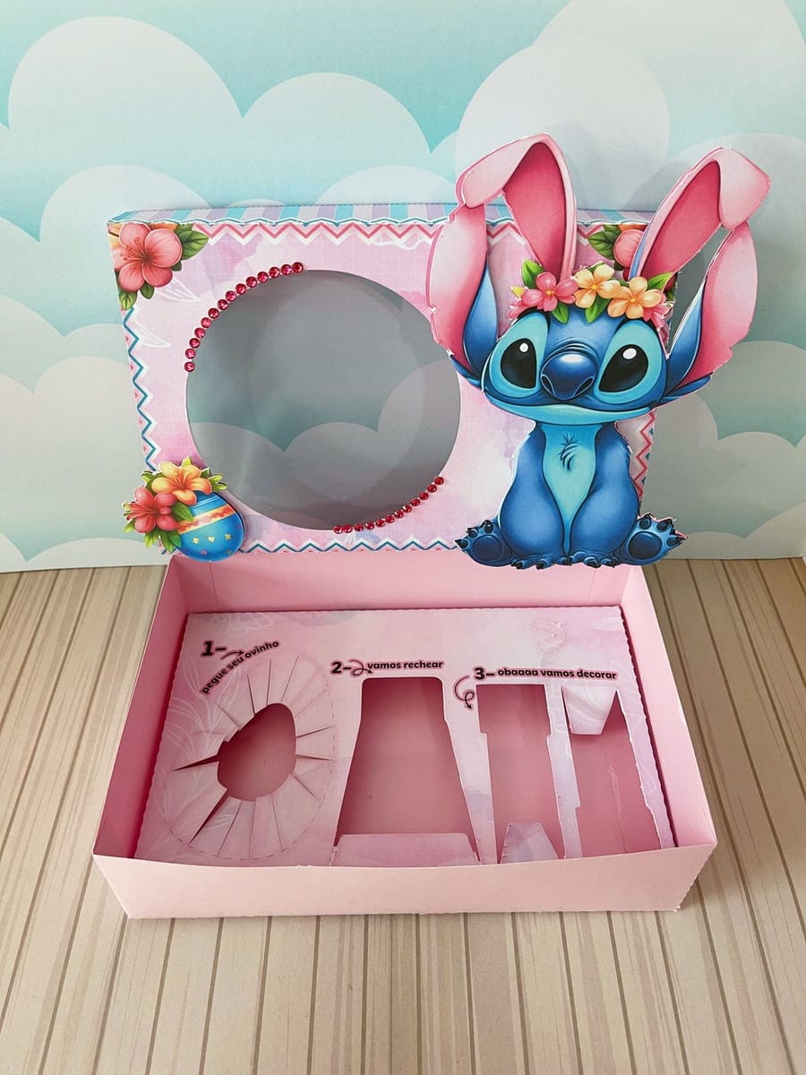 Mini Confeiteiro Stitch Rosa Arquivo Digital para Festa 2 Mini Confeiteiro Stitch Rosa Arquivo Digital para Festa - Imagem 2