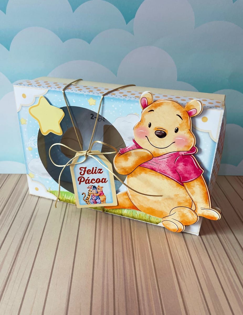 Caixa de Páscoa Ursinho Pooh Arquivo Digital para Corte 3 Caixa de Páscoa Ursinho Pooh Arquivo Digital para Corte - Imagem 3