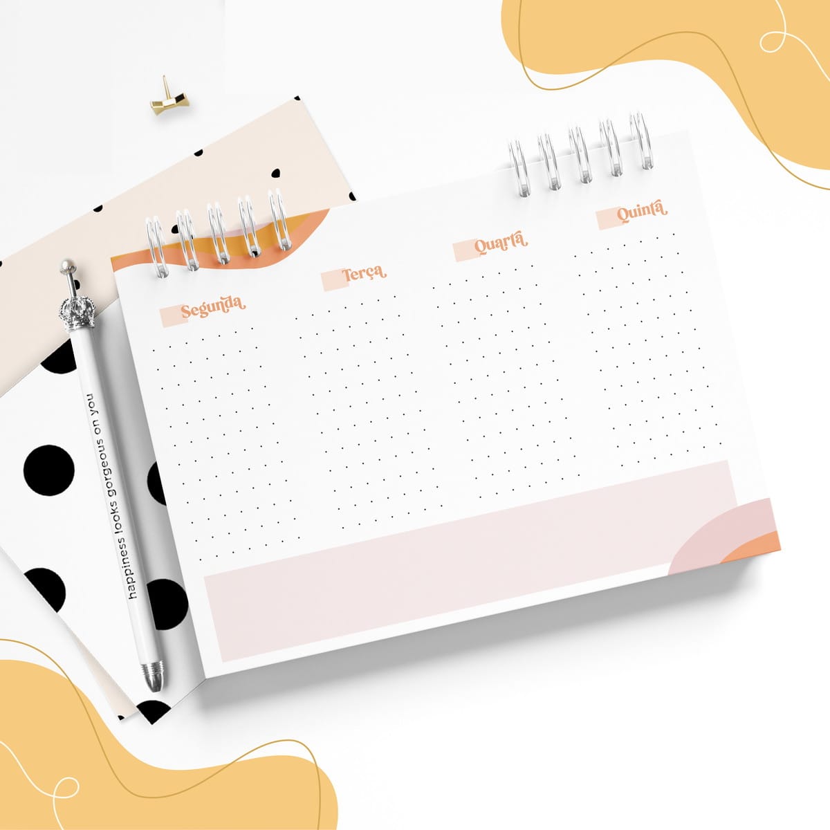 Mini Planner Digital Abstrato para Imprimir e Personalizar 4 Mini Planner Digital Abstrato para Imprimir e Personalizar - Imagem 4