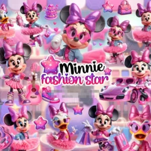 Minnie Fashion Star - Kit Digital para Festas e DIY