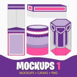 Mockups Caixas Papelaria Festas 6 Mockups Caixas Papelaria Festas